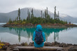 Person looking out over Garibaldi Lake