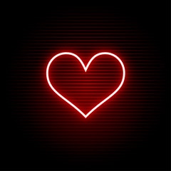 Wall Mural - neon heart icon