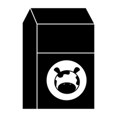 Sticker - milk box isolated icon