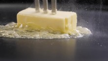 Fork With Butter On A Pan