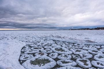 Wall Mural - Ice Rafts on Lake Michigan