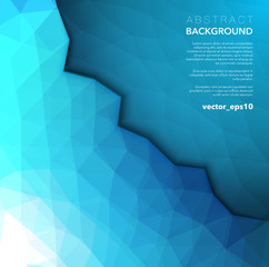 Wall Mural - Abstract vector polygonal background. Blue low poly geometric background. Use for wallpaper, banner, template or brochure design. Vector illustration. Eps10.