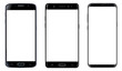Smartphones, mobile phones isolated with blank screen, set of vector mockups.
