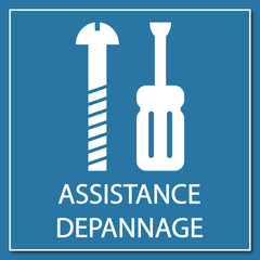 Poster - Logo assistance dépannage.