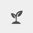 Sprout flat vector icon