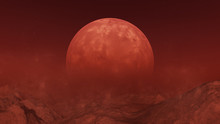 3d Rendered Space Art: Red Alien Planet - A Fantasy Landscape