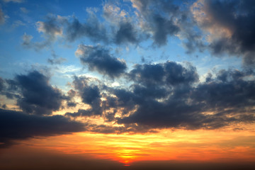 Wall Mural - Sunset sky and cloud background