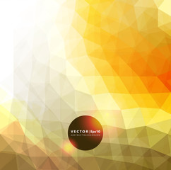 Wall Mural - Abstract vector polygonal background. Golden geometric low poly background. Use for wallpaper, banner, template or brochure cover design. Vector illustration. Eps10.