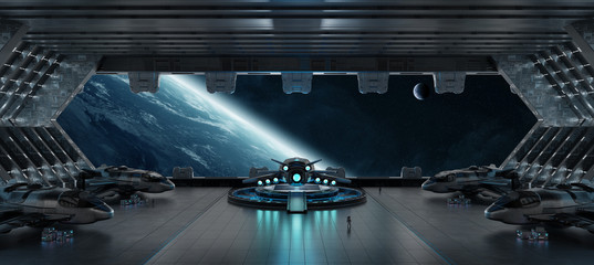 Wall Mural - landing strip spaceship interior 3d rendering elements of this image furnished by nasa