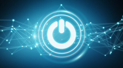Poster - Power energy icon with connections 3D rendering