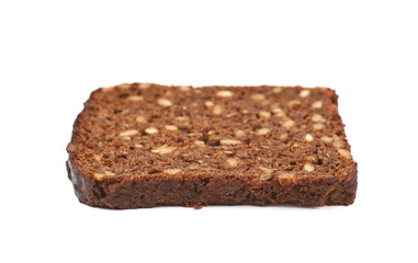 Wall Mural - Slice of a black bread isolated