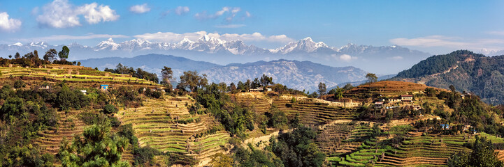 landscape east of kathmandu, nepal