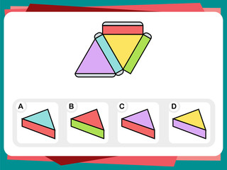 Wall Mural - Practice Questions Worksheet for Education and IQ Test [Answer is C]