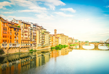 old town and river Arno, Florence, Italy