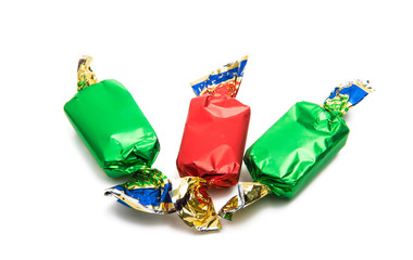 Sticker - chocolate candy in a colored wrapper