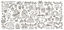 Sketchy Vector Hand Drawn Doodles Cartoon Set Of Love And Valentine S Day Objects And Symbols