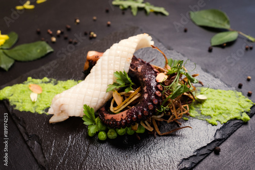 Fotografie, Obraz gourmet seafood luxury restaurant concept