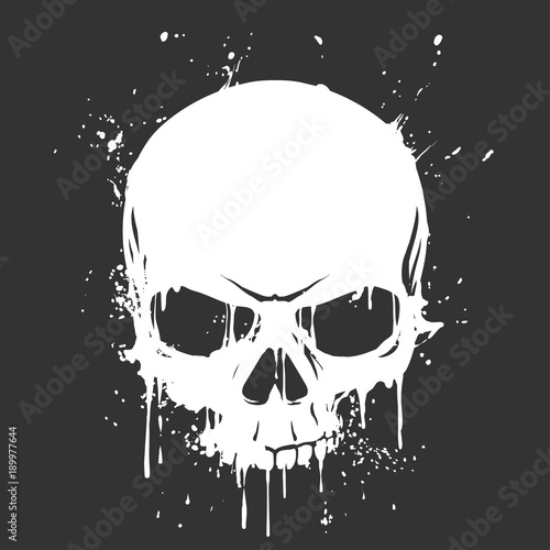 Grunge skull paint