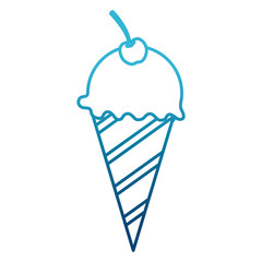 Sticker - Ice cream cone icon vector illustration graphic design