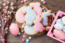 Easter Gingerbread Cookies And Eggs