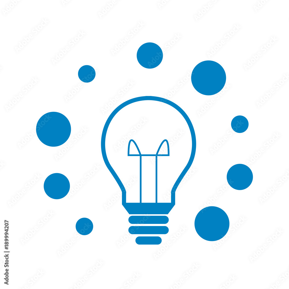 Glühbirne - Icon, Symbol, Piktogramm, Bildmarke, grafisches Element - blau  - Web, Druck - Vektor Stock Vector | Adobe Stock, image size:1000x1000