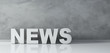 © peterschreiber.media - Schriftzug NEWS vor Steinwand