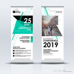 Wall Mural - vertical banner design signboard advertising brochure flyer template vector x-banner and street busi