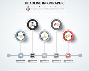 Wall Mural - Business data visualization. Process chart. Abstract elements of graph, diagram with steps, options, parts or processes. Vector business template for presentation. Creative concept for infographic.