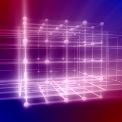 Wall Mural - molecule and communication background. brochure or web banner design. lines and dots. medical, techn