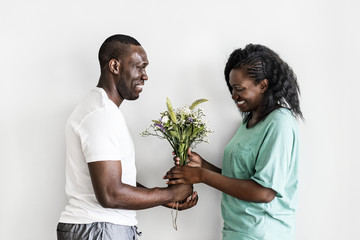 Canvas Print - African descent couple in love