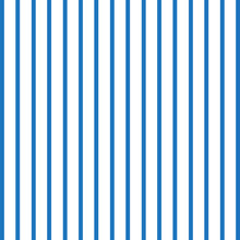 Seamless Pattern With Vertical Blue And White Lines. Vector Geometric Background.