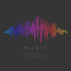 Wall Mural - vector illustration of music wave in the form of the equalizer