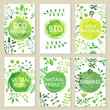 Set of eco friendly labels cards.