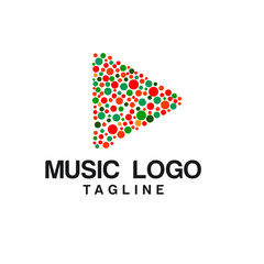 Canvas Print - Creative Music Logo Design Template