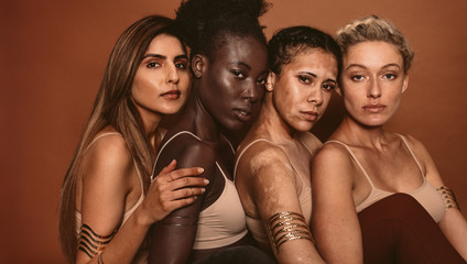 Wall Mural - beautiful women with various skin types