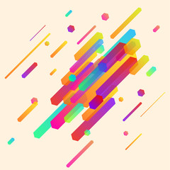 Wall Mural - modern abstract minimalistic neon thin lines pattern layout