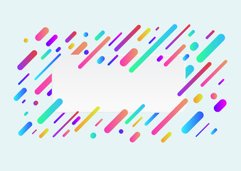Wall Mural - Thin bright neon lines banner layout template