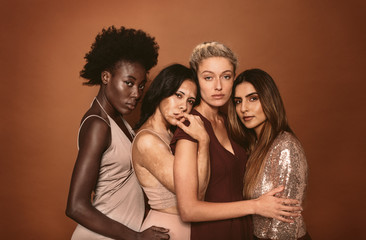 Wall Mural - portrait of stylish young women