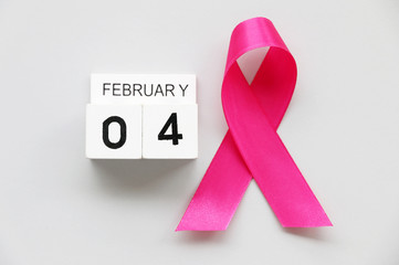 calendar February 4 concept World Cancer Day