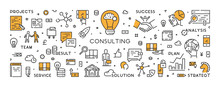 Vector Line Banner And Concept For Consulting