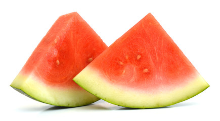 Sticker - watermelon slices isolated on white background