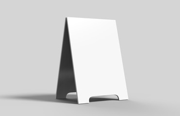 Wall Mural - Crezon A-frame sandwich boards for design mock up and presantation. white blank 3d render illustration.