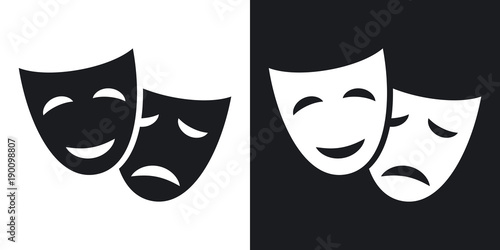 Fotomural Vector theatrical masks icon