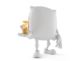 Poster - Pillow character with coins