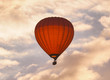 Hot Air Balloon Drifting in Clouds