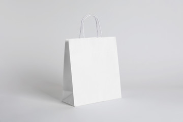 paper bag on white background. mockup for design