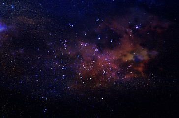 Wall Mural - Galaxy and nebula . Starry outer space background texture.