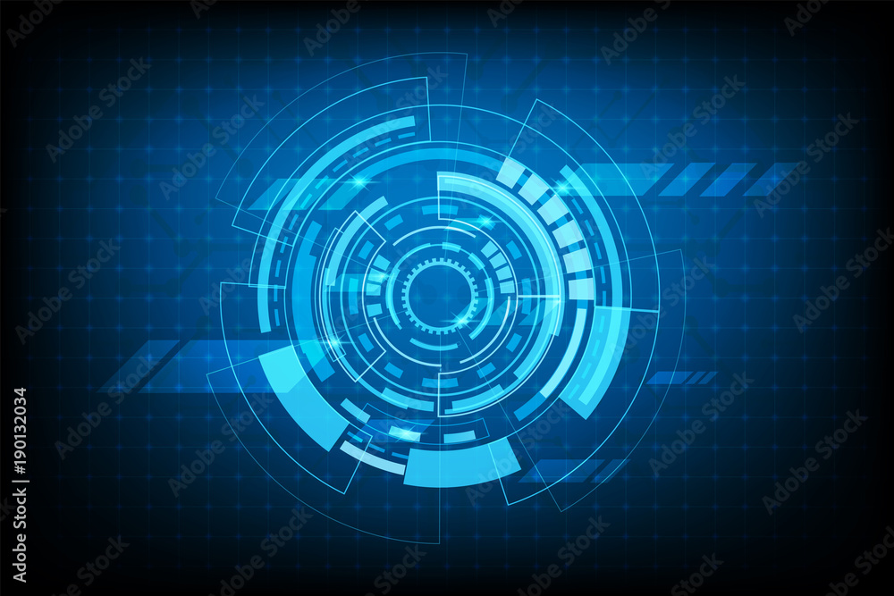abstract futuristic circuit technology background interface information ...