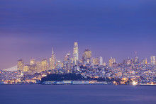 Night View Of San Francisco Across The Bay