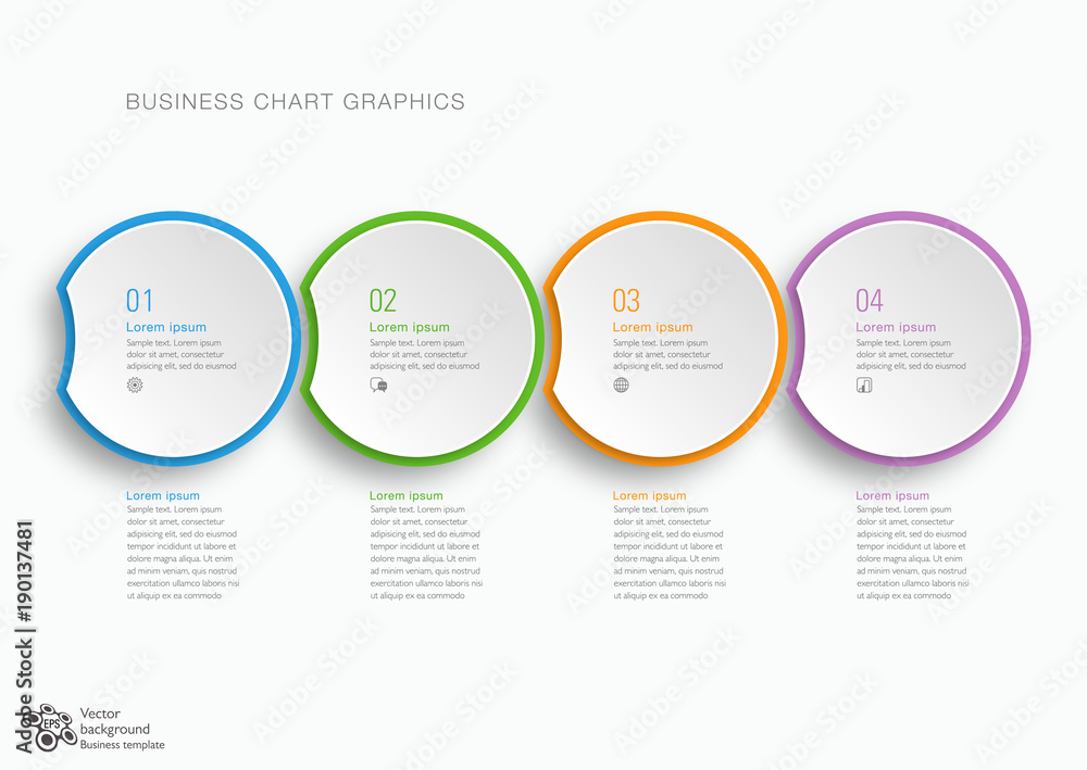 Business Chart Design 4-Step #Vector Graphic Stock Vector | Adobe Stock